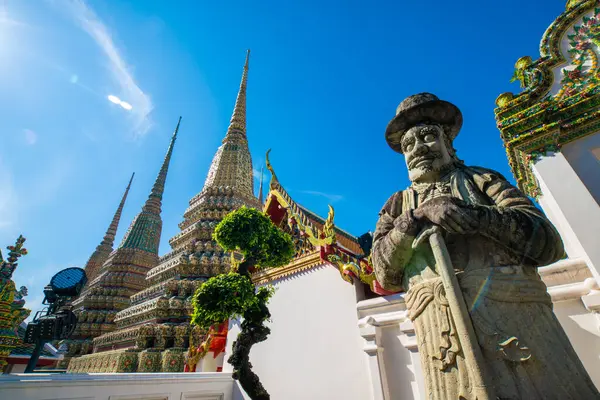 Giant Guardian Temple Emerald Buddha Wat Phra Kaew One Bangkok — Stock Photo, Image