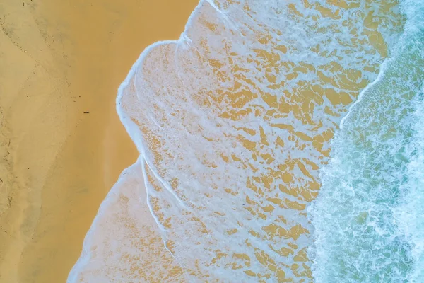 Вид Воздуха Волна Морского Пляжа Белый Snad Летний Отдых Природный — стоковое фото