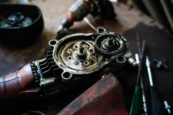 Narzędzia Silnikowe Dla Mechaników Przemyśle Transportowym — Zdjęcie stockowe