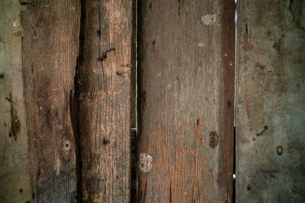 Старая Деревянная Панель Традиционном Тайском Доме Гранж Фоне — стоковое фото