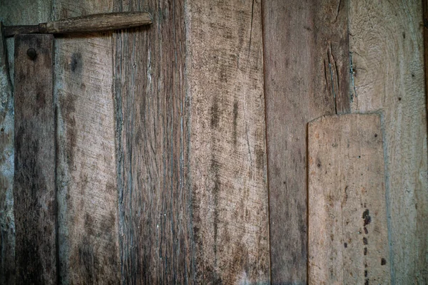 Altes Holz Hintergrundpaneel Traditionellem Thai House Grunge Hintergrund — Stockfoto