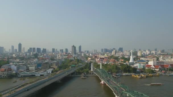 泰国曼谷美丽城市的航拍 免版税图库视频