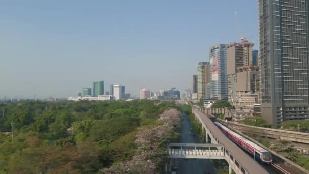 泰国曼谷美丽城市的航拍 免版税图库视频