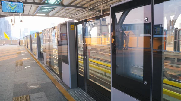 Bts Stad Tågplattform Stadstransport Bangkok Thailand — Stockfoto