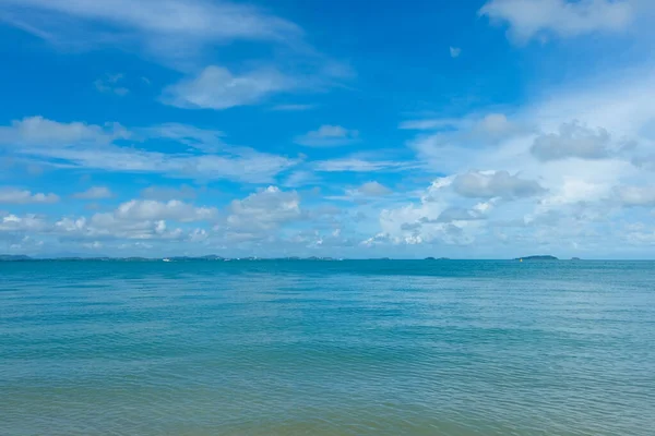 stock image Turquoise sea background with blue sky fluffy cloud nature landscape summer vacation