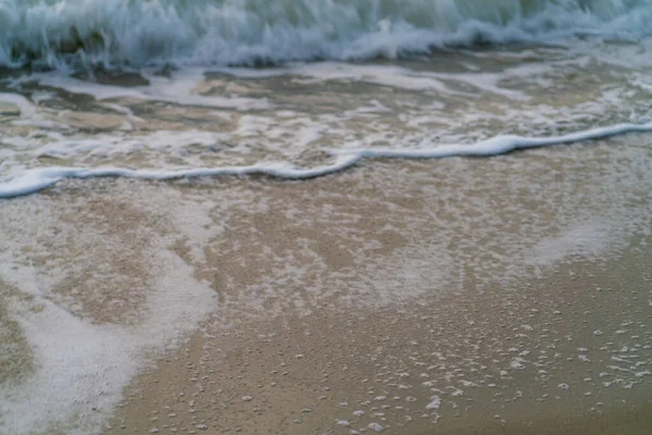 Moře Pláž Vlna Pobřeží Pískem Prázdné Pláži Letní Dovolená — Stock fotografie