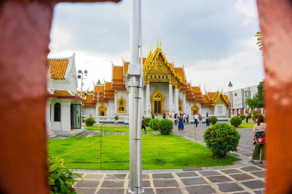Wat Benchamabophit Lugar Atracción Templo Mármol Viajar Bangkok Tailandia — Foto de Stock