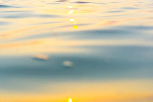 Rozmazané Mořské Vlny Pláži Západ Slunce Světlo Příroda Emoce Abstraktní — Stock fotografie