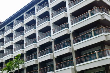 Modern apartman binası yüksek katlı gerçek sanayi