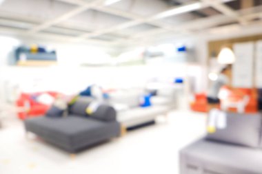 Soyut bulanık ev marketi kanepe ve ev içi iş geçmişi ile