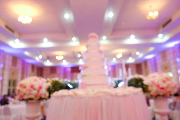 Homályos Rózsaszín Luxus Torta Esküvő Szerelmi Háttér Bokeh — Stock Fotó