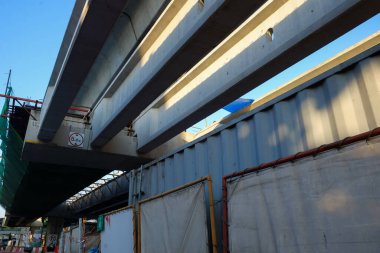 Interchang şehri çimento yol köprüsü Bangkok Tayland