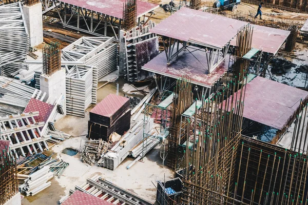 Modern Construction Site Building City Top View — Stock Photo, Image