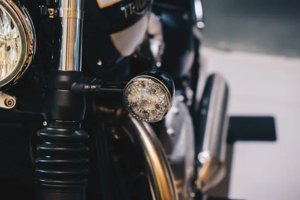 Oldtimer Motorradmotoren Hautnah Transportindustrie — Stockfoto