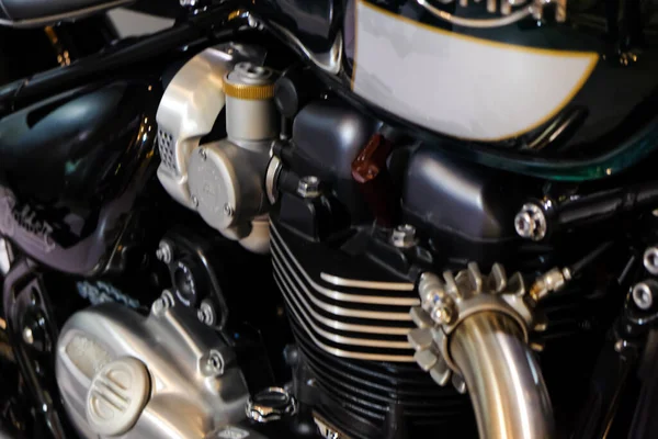 Vintage Silnik Motocyklowy Zbliżenie Branży Transportowej — Zdjęcie stockowe
