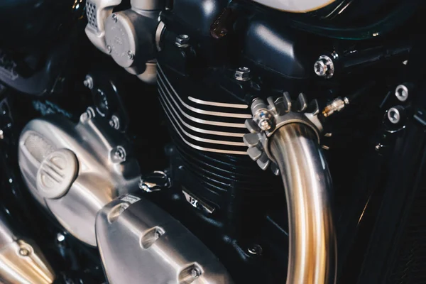 Vintage Motorcykel Motor Närbild Transportindustrin — Stockfoto
