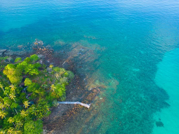 Тропический Остров Морской Пляж Кокосовый Пальма Бирюзовая Вода Летний Отдых — стоковое фото