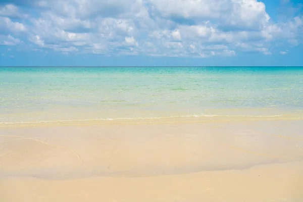 Beautiful Sea Beach Wave White Sand Blue Sky Cloud Koh — Stock Photo, Image