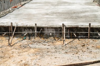 Beton asfalt yol inşaat alanı şehir yolu inşaatı