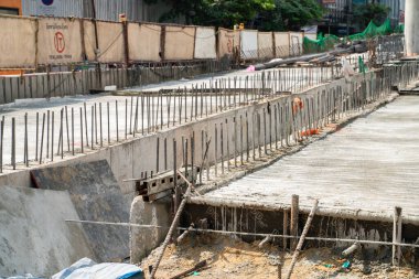 Beton asfalt yol inşaat alanı şehir yolu inşaatı