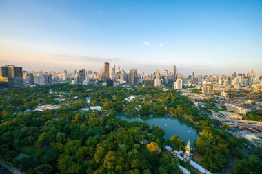 Panoramic Cityscapes and Skyline modern office buildings and condominium in Bangkok city downtown of Bangkok, Thailand