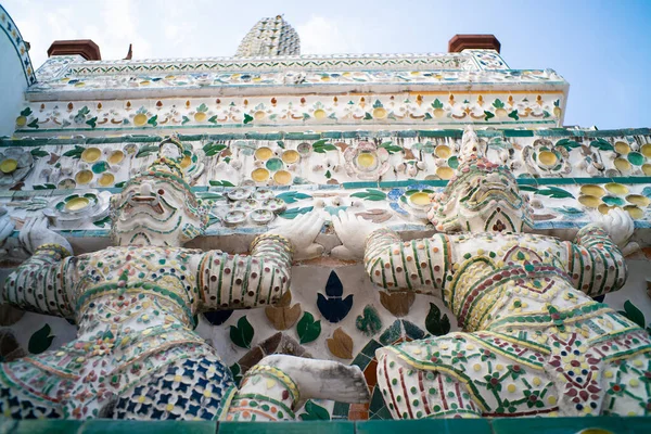 Pagoda Arun Temple Colorful Historical Porcelain Pagoda Wat Arun Temple —  Fotos de Stock