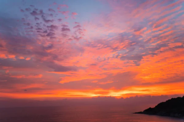 Цветное Небо Заката Берегу Моря Волна Пхукет Таиланд — стоковое фото