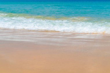 Sea wave white sand beach summer vacation Phuket Thailand
