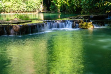 Waterfall in tropical rainforest southern of Thailand nature landscape