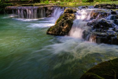 Waterfall in tropical rainforest southern of Thailand nature landscape