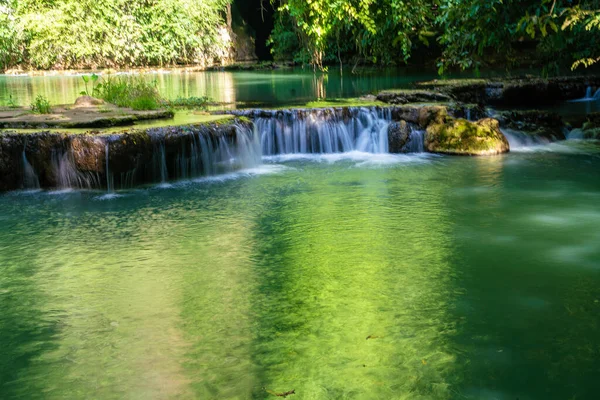 Waterfall Tropical Rainforest Southern Thailand Nature Landscape — Stockfoto