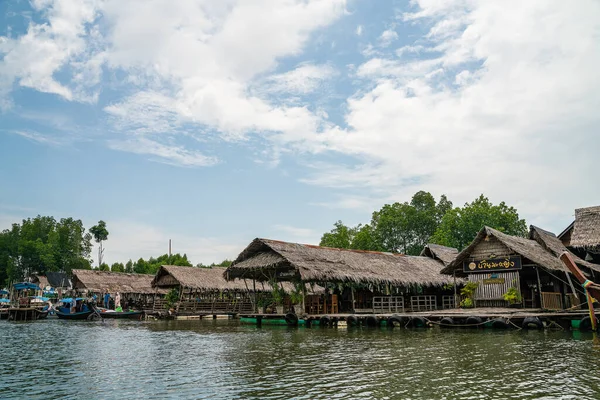 Vissersdorp Houten Huis Met Boot Krabi Thailand — Stockfoto
