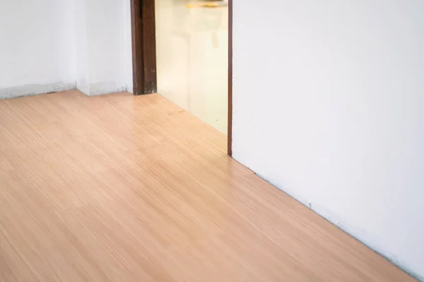 Light Brown Laminate Floor New Modern Room House Interior Building — Stock Photo, Image