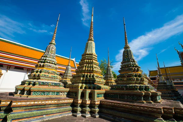 stock image Buddhist temple Wat Pho beautiful pagoda travel place in Bangkok Thailand