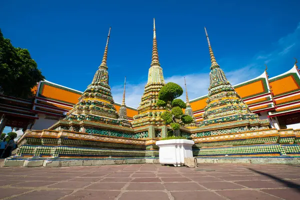 stock image Buddhist temple Wat Pho beautiful pagoda travel place in Bangkok Thailand