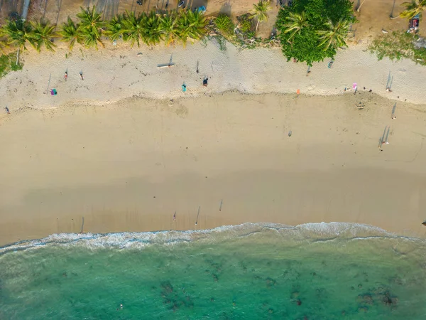 stock image Tropical sea white sand beach aerial view summer nature landscape background