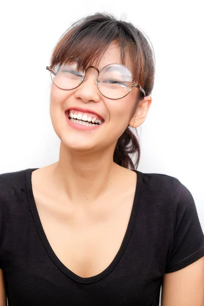 stock image Business asian women felling happy on white background formal suit