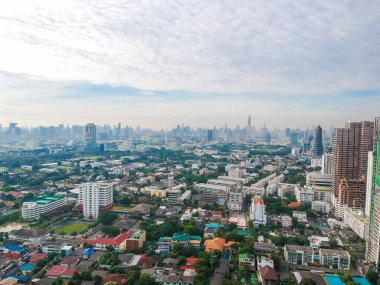 Bangkok, Tayland 'daki modern binanın şehir manzarası
