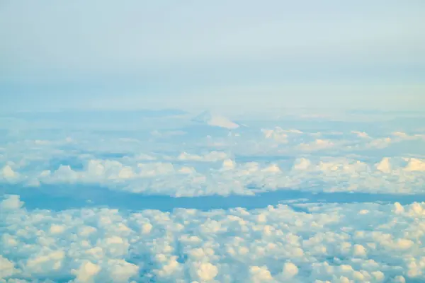 Vista Superior Nubes Cielo Esponjosas Fondo Atmósfera — Foto de Stock