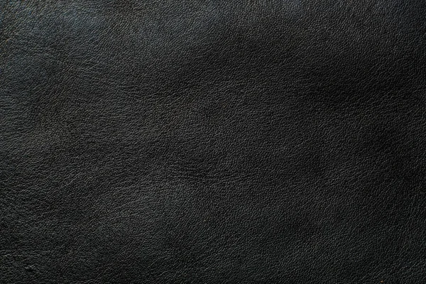 Black Genuine Cow Leather Background — Stock Photo, Image
