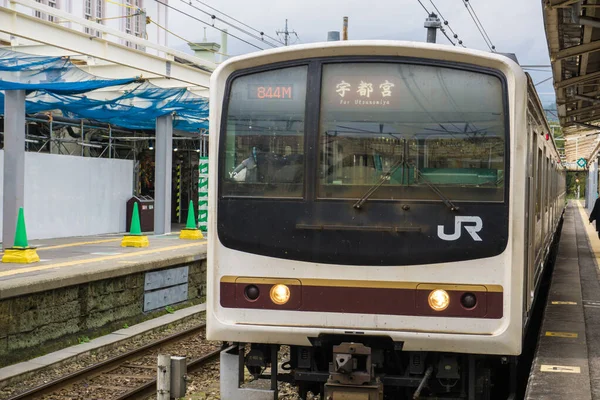 Tokyo Japão Outubro 2016 Estação Ferroviária Yamanote Line Linha Trem — Fotografia de Stock
