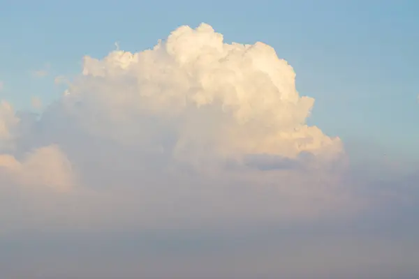 stock image Blue sky with fluffy clouds, evening sky nature background