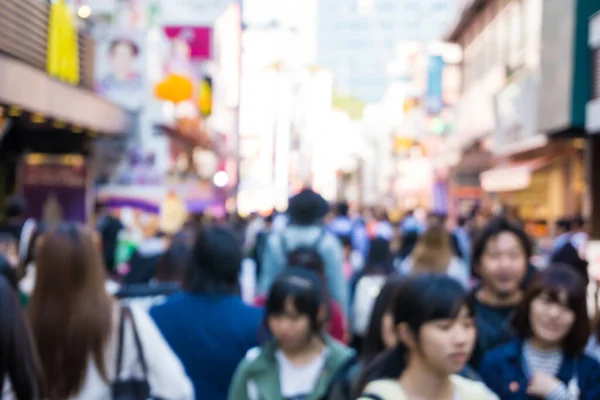 stock image Abstract blurred group of people walking in the city, Tokyo, Japan