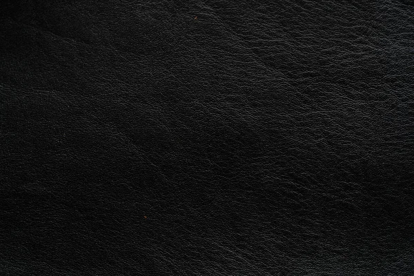 Véritable Fond Cuir Vachette Noir Texture Cuir Pleine Fleur Luxe — Photo