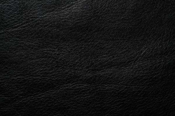 Echt Zwart Runderleer Achtergrond Volle Nerf Leder Textuur Luxe Echt Stockafbeelding