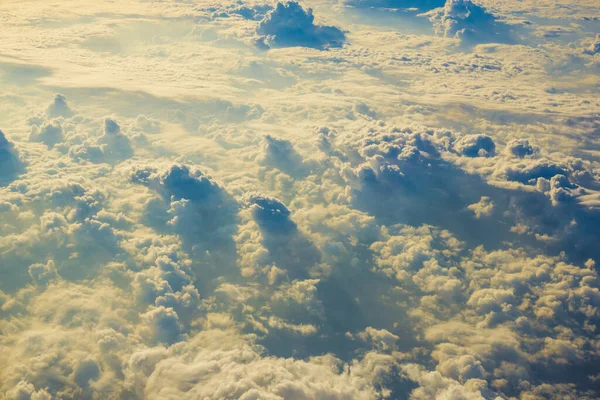Ранкове Небо Сходу Сонця Хмарою Над Видом Літака Літній Відпочинок — стокове фото