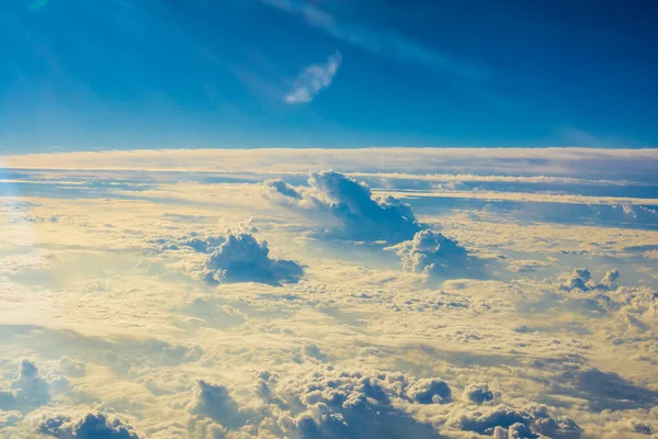 Вид Сонце Над Хмарами Чудовий Хмарний Пейзаж — стокове фото