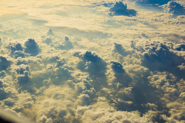 Vista Del Amanecer Por Encima Las Nubes Hermoso Paisaje Nublado — Foto de Stock