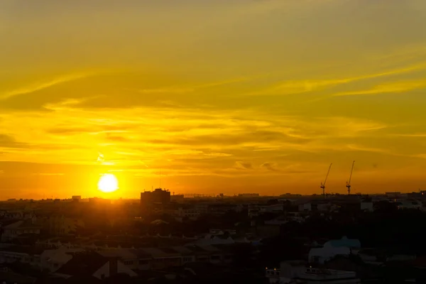 Sunrise Manzara Şehir Bangkok Manzarası Tayland — Stok fotoğraf