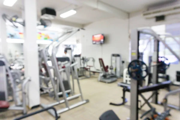 Blurred Modern Gym Interior Room Equipment Healthy Concept — Stock Photo, Image